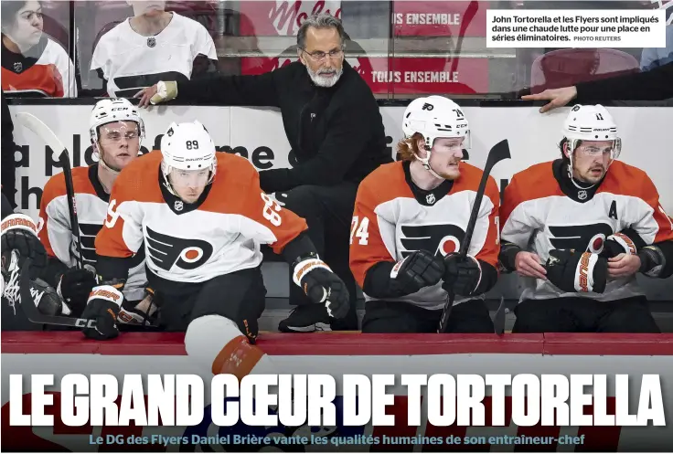  ?? PHOTO REUTERS ?? John Tortorella et les Flyers sont impliqués dans une chaude lutte pour une place en séries éliminatoi­res.