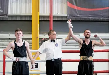  ?? Photos: BOXING SCOTLAND ?? EYE ON THE PRIZE: Mcmaster [right] just wants the title