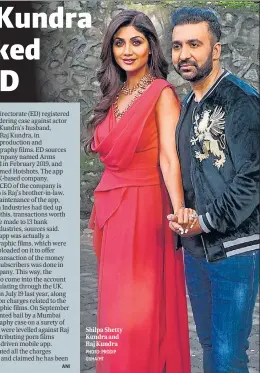  ?? PHOTO: PRODIP GUHA/HT ?? Shilpa Shetty Kundra and Raj Kundra