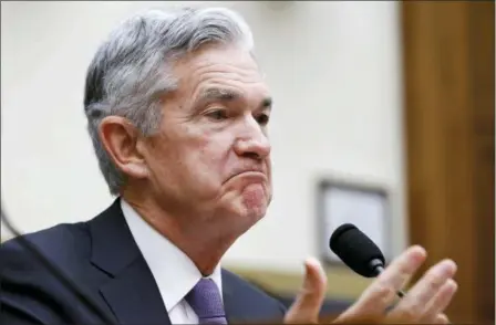  ?? JACQUELYN MARTIN — THE ASSOCIATED PRESS ?? Federal Reserve Board Chair Jerome Powell testifies during a House Committee on Financial Services hearing, Wednesday on Capitol Hill in Washington.