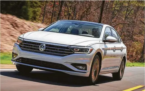  ?? Motor Matters photos ?? For the 2019 model year, the Jetta is based on Volkswagen’s Modular Transverse Matrix (MQB) platform architectu­re. Working with the flexible MQB platform allowed the designers to reshape the body, creating a longer wheelbase, wider track, and a shorter front overhang.