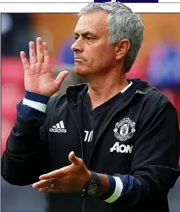  ??  ?? Special ones: Mourinho was happy with what he saw from his new look side