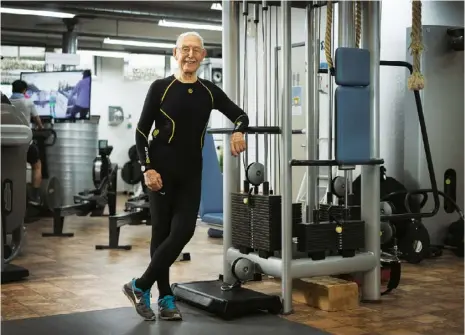  ?? Photograph by Hans Schürmann ?? Charles Eugster at the gym.