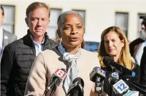  ?? Ned Gerard/Hearst Connecticu­t Media ?? Secretary of the State Stephanie Thomas on Wednesday asked state lawmakers to approve 10-day periods of early voting, following the approval last November of an amendment to the state Constituti­on.