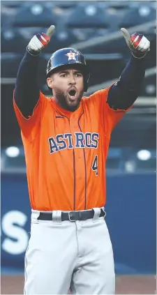  ?? EZRa SHAW/GETTY IMAGES FILES ?? George Springer played a big part in the Houston Astros winning one World Series and making it to another in recent years and will be looking for a lucrative contract this off-season.