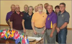  ?? PHOTO COURTESY ALAN BERGEN ?? Jerry Bishop, Wayne Robinson, president Richard Buck, Lois Boys, Gerald Gaede,Rob Herfst,James Higgiins, secretary Kim Simpson, Monty Kunz are some of the Medicine Hat Lions Club’s current 34 members.