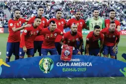  ??  ?? La selección chilena, durante un partido de la Copa América 2019.