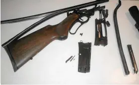  ??  ?? A lever-action in .444 Marlin that suffered catastroph­ic failure.