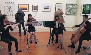  ??  ?? Above: The Tui Quartet will perform at the auction, held on Friday August 24 at the Dunedin Community Gallery.