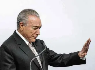  ?? Eduardo Anizelli - 30.abr.2017/Folhapress ?? O presidente Michel Temer, que vai completar um ano no cargo na próxima sexta (12)