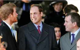  ??  ?? In better days...from left, Harry, brother William and cousin Peter