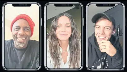  ?? JUSTIN CHAN ?? Actors Idris Elba and Courteney Cox joined Toronto rapper Connor Price, right, on his recent single “Courteney Cox.”