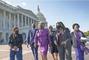  ?? J. SCOTT APPLEWHITE/AP ?? Members of the Congressio­nal Black Caucus have spoken with President Joe Biden regarding the issue of national policing.