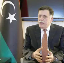  ?? (Michele Tantussi/Reuters) ?? LIBYAN PRIME MINISTER Fayez Mustafa Al-Sarraj is pictured during an interview in Berlin on January 20.