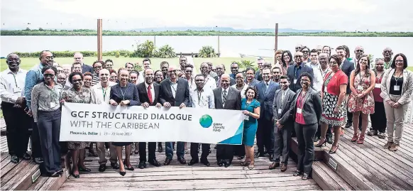  ??  ?? Green Climate FundPartic­ipants at the recent GCF structured dialogue in the Caribbean.