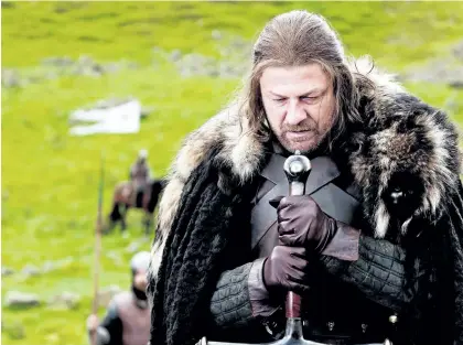  ?? Sean Bean is seen as Ned Stark in an episode of Game of Thrones. The show is amazing in its consistent capacity to scandalize. SUPPLIED PHOTO ??