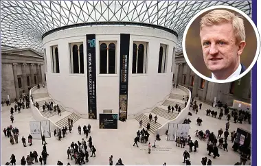  ??  ?? ON THE MONEY: Institutio­ns such as the British Museum must be balanced, says Dowden, inset