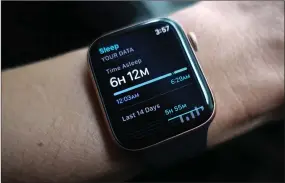  ??  ?? Your Apple Watch can tell you how long you slept, but that’s about it.