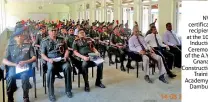  ??  ?? NVQ certificat­e recipients at the 10th Induction Ceremony of the A.Y.S. Gnanam Constructi­on Training Academy in Dambulla