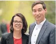  ?? FOTO: DPA ?? Die Neuen: Nadja Lüders soll Generalsek­retärin, Sebastian Hartmann Chef der NRW-SPD werden.