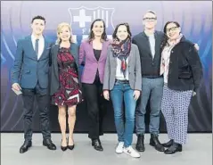  ?? FOTO: FCB ?? Reivindica­ción Participan­tes de la jornada “Barça, femení, plural”