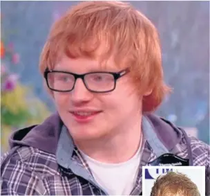  ??  ?? ●●Wesley Byrne says he is mobbed at work for looking like singing superstar Ed Sheeran (inset)