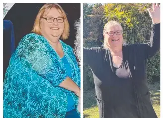  ?? Picture: Contribute­d ?? BEFORE AND AFTER: Susan Popple from Toowoomba has used Goop Gang to aid her weight loss journey.