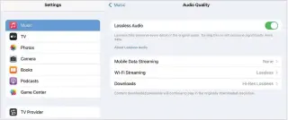  ?? ?? Along with its original standard quality setting, Apple Music now lets you select Lossless and High-Res Lossless for a better-quality audio experience.