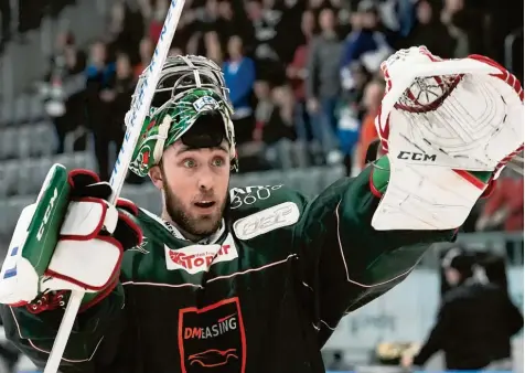  ?? Foto: Siegfried Kerpf ?? Ein starker Rückhalt während der Saison und auch im ersten Play-off-Viertelfin­ale: Panther-Torwart Olivier Roy.