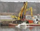  ?? DIGITAL FIRST MEDIA FILE ?? Hudson River dredging is carried out in late 2014 near Stillwater, N.Y.