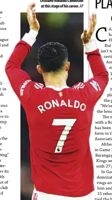  ?? AP ?? SAUDI ARABIAN club Al Nassr describes the deal as “history in the making,” however, it is likely to raise questions about Cristiano Ronaldo’s ambition at this stage of his career.