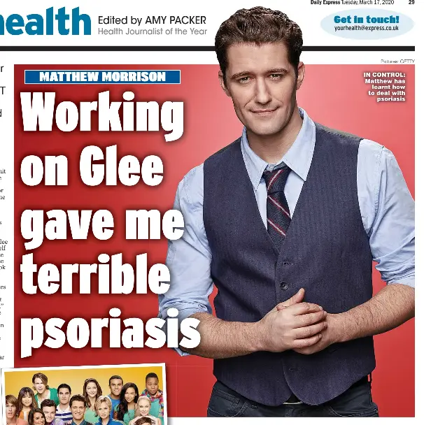 Matthew Morrison Working On Glee Gave Me Terrible Psoriasis Pressreader