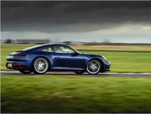  ??  ?? Right: blue car is Carrera S with sevenspeed manual gearbox; dark grey Carrera 4S has the eight-speed PDK dual-clutch ’box