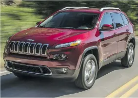  ??  ?? The four-wheel drive Cherokee Limited features both off-road ability and luxury features.