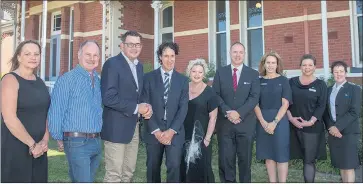  ??  ?? DELIGHTED: From left, Ararat Rural City Council’s Angela Hunt and Mayor Paul Hooper, Premier Daniel Andrews, East Grampians Health Service chief executive Nick Bush, Health Minister Jill Hennessy, EGHS board president Matt Wood, Ararat council acting...