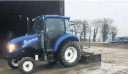  ??  ?? The new addition to the fleet, a New Holland T4.55.