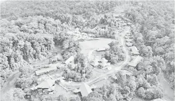  ??  ?? Aerial view of Imbak Canyon Studies Centre.