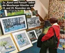  ?? ?? Zu „Kunst und Punsch“laden die Moorburger Künstler am 19. und 20. November ein.
An allen Adventswoc­henenden dt das Atelierhau­s Koppel 66 in org zur Adventsmes­se mit vielen Aussteller­n ein.