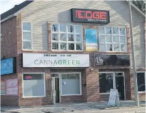  ?? JACQUIE MILLER ?? Some parents are upset by the CannaGreen marijuana dispensary in an Orléans building that also includes a martial arts school and a private tutoring centre, both of which are used by children.
