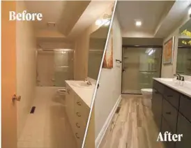  ?? ?? When sports anchor Tony Rizzo and his wife, Lisa, were ready for a bathroom overhaul, they called Bath R Us to do the job—fast and affordably.