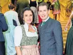  ?? [Starpix/Picturedes­k] ?? Ex-Politiker am Ball: Elisabeth Köstinger und Sebastian Kurz.