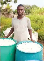  ?? ?? Yau Ibrahim, a cassava processor in Taraba