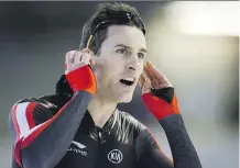  ?? JEFF MCINTOSH/THE CANADIAN PRESS ?? Canadian speedskate­r Denny Morrison, a four-time Olympic medallist, was released from hospital Tuesday and flew to Calgary to continue his recovery after a stroke.