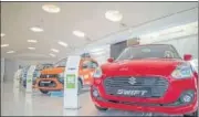  ?? BLOOMBERG ?? Maruti reported a 74.2% month-on-month decline.