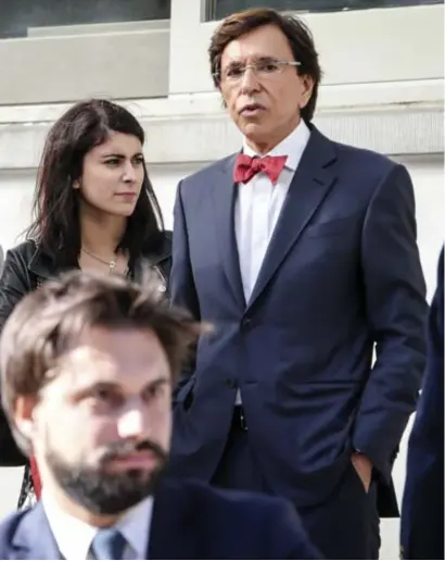  ?? © photo news ?? Elio Di Rupo met zijn liberale uitdager, GeorgesLou­is Bouchez (linksonder).