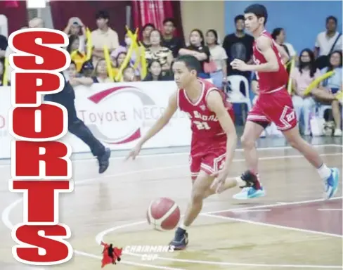  ?? ?? Jid Locsin played a key role in Hua Siong College of Iloilo Red Phoenix’s championsh­ip win over St. Robert’s Internatio­nal Academy Panda Rockets-Elite Lab.