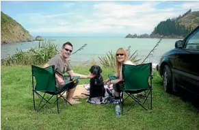  ??  ?? Above, At Robin Hood Bay in Marlboroug­h Sounds. That day, the couple say, ‘‘we had just got Bess from quarantine in Christchur­ch where she flew in from London, and treated her to a day at the beach.