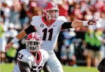  ?? CURTIS COMPTON / CCOMPTON@AJC.COM ?? Georgia quarterbac­k Jake Fromm shouldn’t have to worry about making too many adjustment­s Saturday when the Dogs host Middle Tennessee at noon.