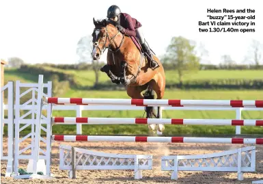  ??  ?? Helen Rees and the “buzzy” 15-year-old Bart VI claim victory in two 1.30/1.40m opens