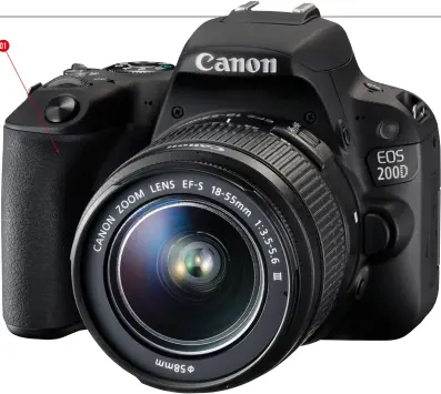  ??  ?? It’s a DSLR, but it’s tiny: Canon’s new EOS 200D crams some great features into its compact body